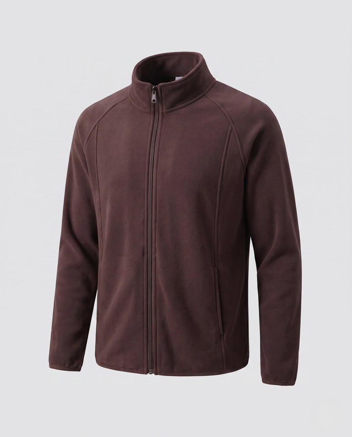 Herr fleece jacka med ståkrage och vind protection