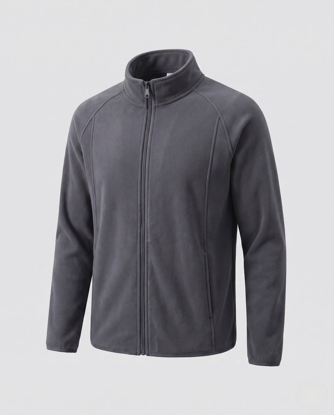 Herr fleece jacka med ståkrage och vind protection