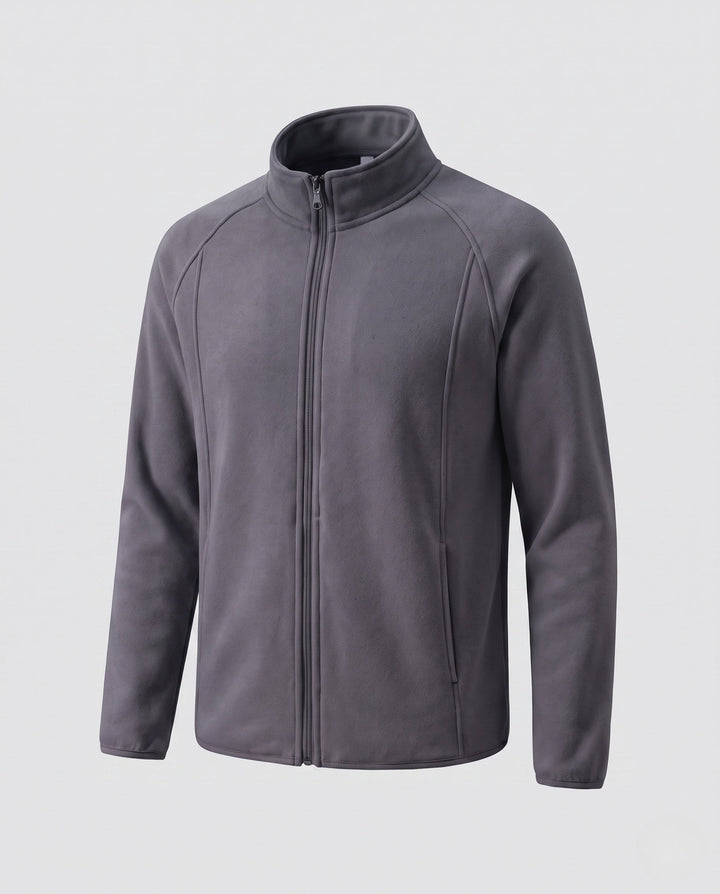 Herr fleece jacka med ståkrage och vind protection