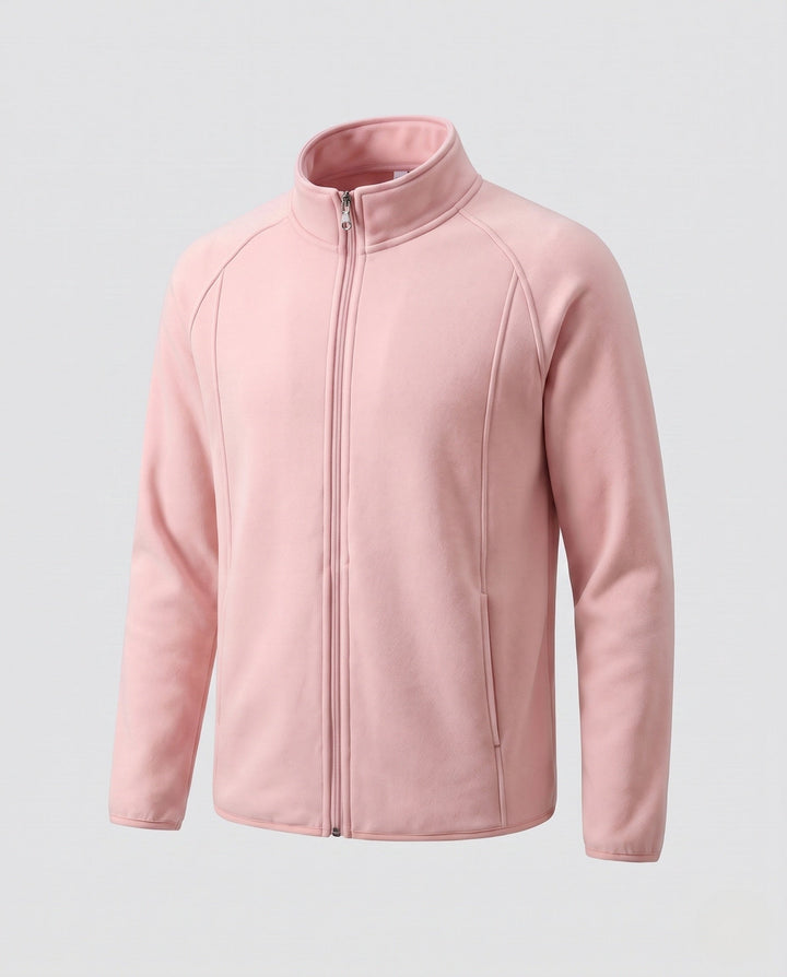 Herr fleece jacka med ståkrage och vind protection