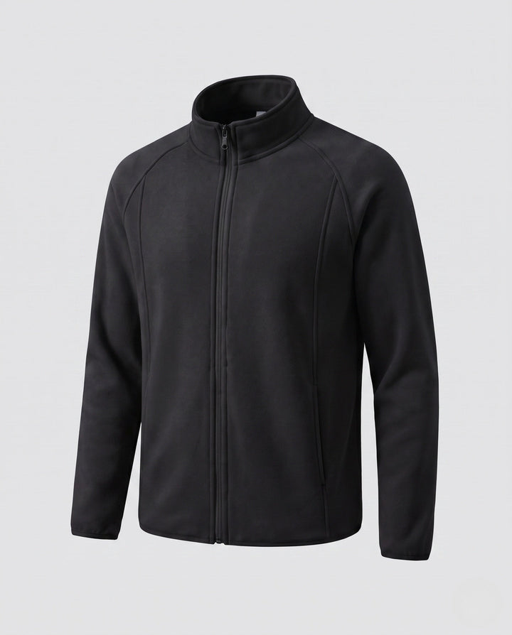 Herr fleece jacka med ståkrage och vind protection