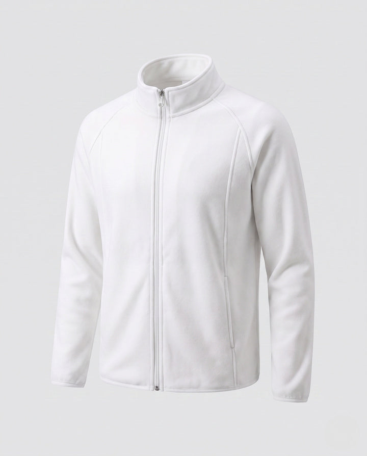 Herr fleece jacka med ståkrage och vind protection