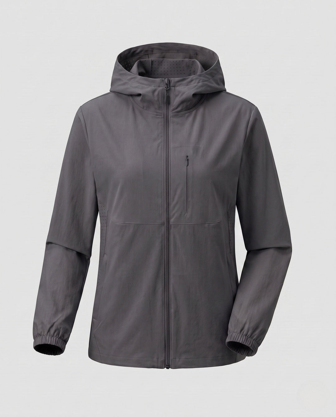 Dam lätt outdoorjacka med praktisk huva design