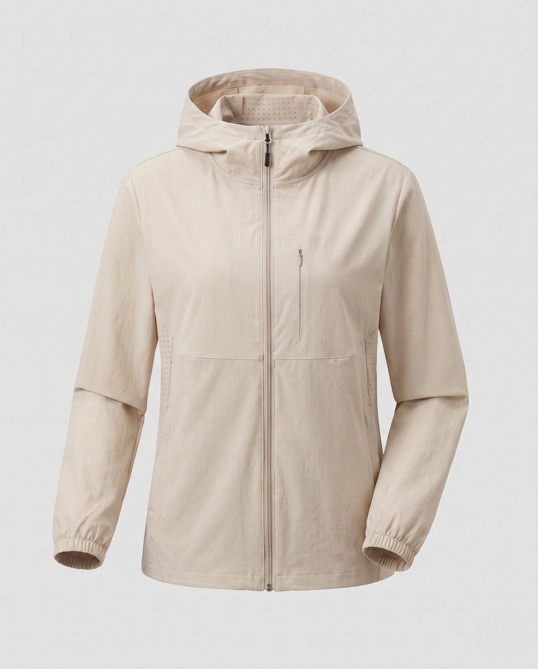Dam lätt outdoorjacka med praktisk huva design