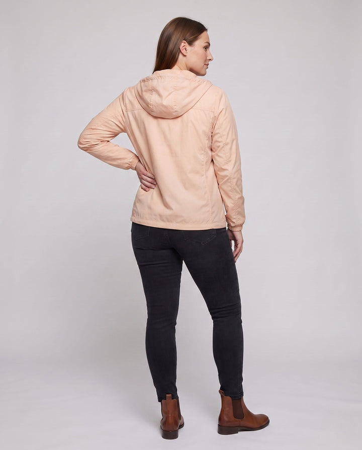 Dam lätt UV-skydd jacka med justerbar huva design