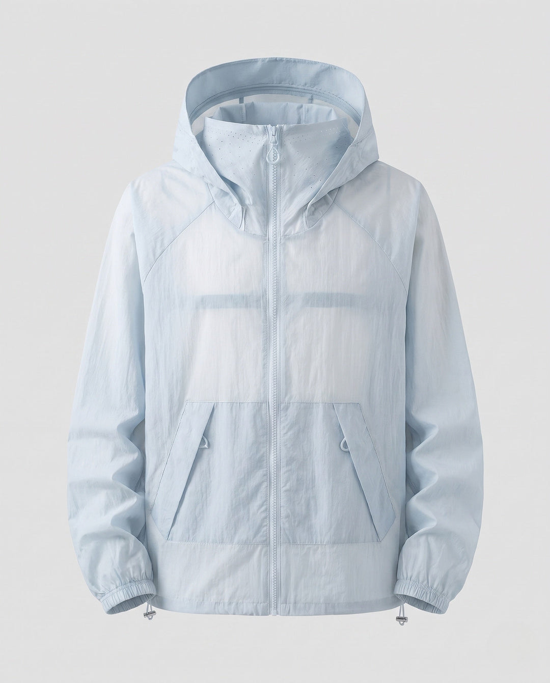 Dam Lätt Vindjacka med Adjustable Huva Design och Sidofickor