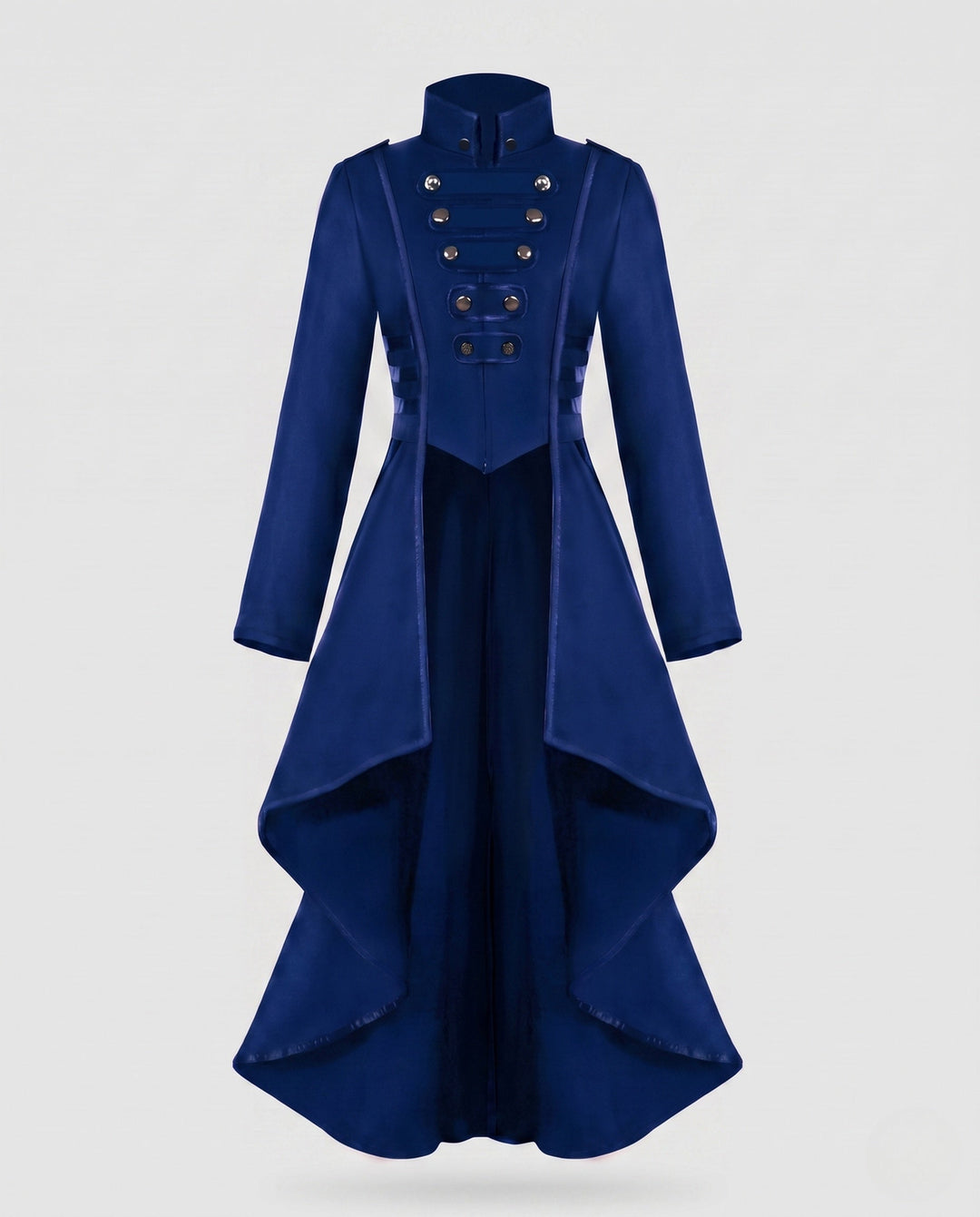 Dam elegant Asymmetrical vadderad jacka med modern knapp detaljer