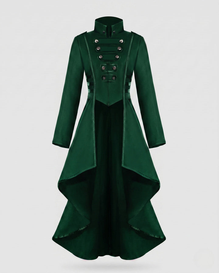 Dam elegant Asymmetrical vadderad jacka med modern knapp detaljer