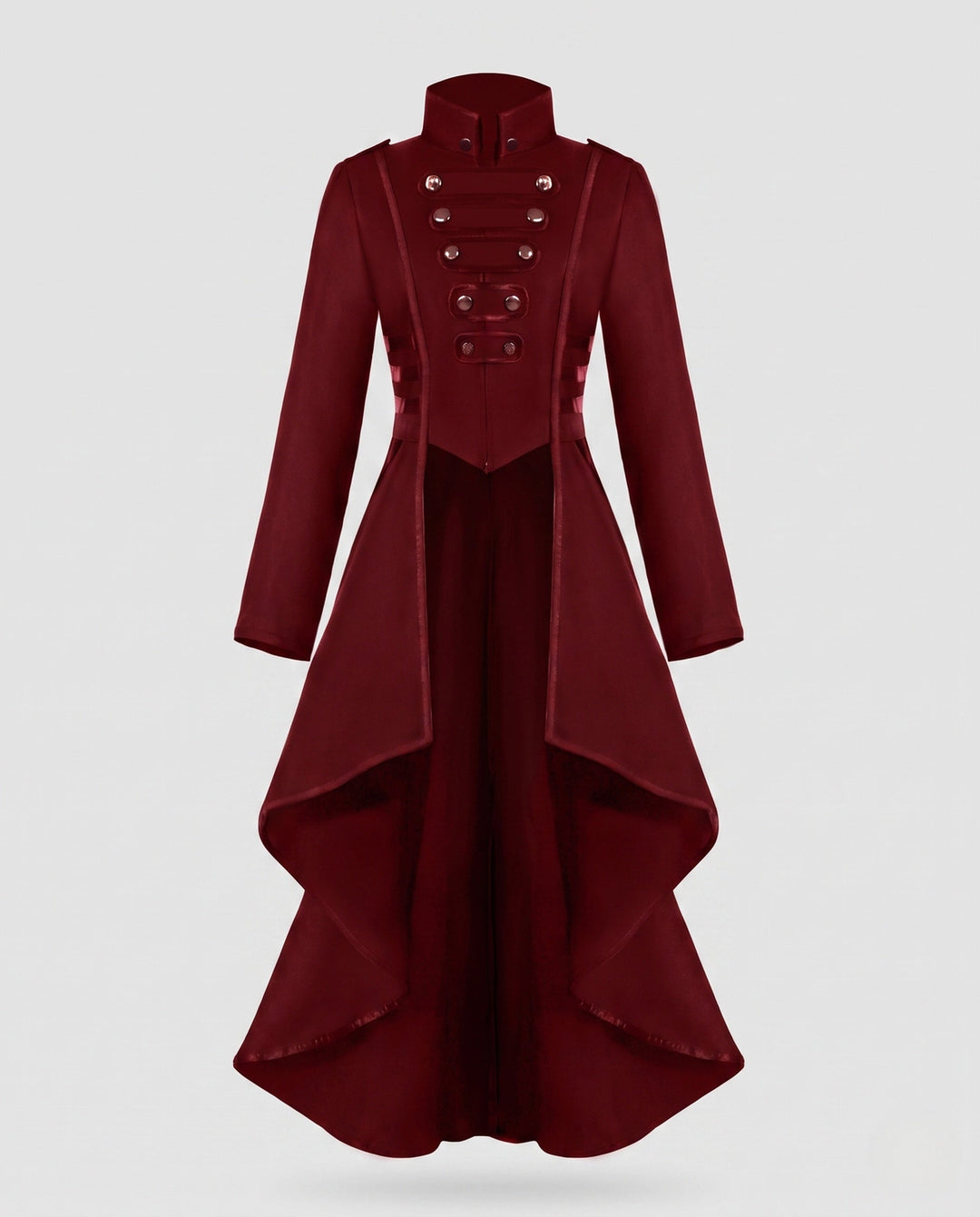 Dam elegant Asymmetrical vadderad jacka med modern knapp detaljer