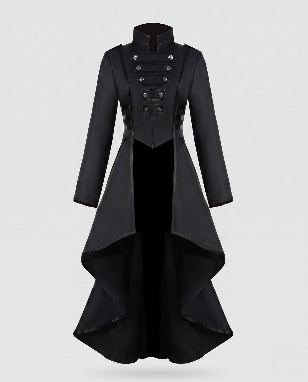 Dam elegant Asymmetrical vadderad jacka med modern knapp detaljer