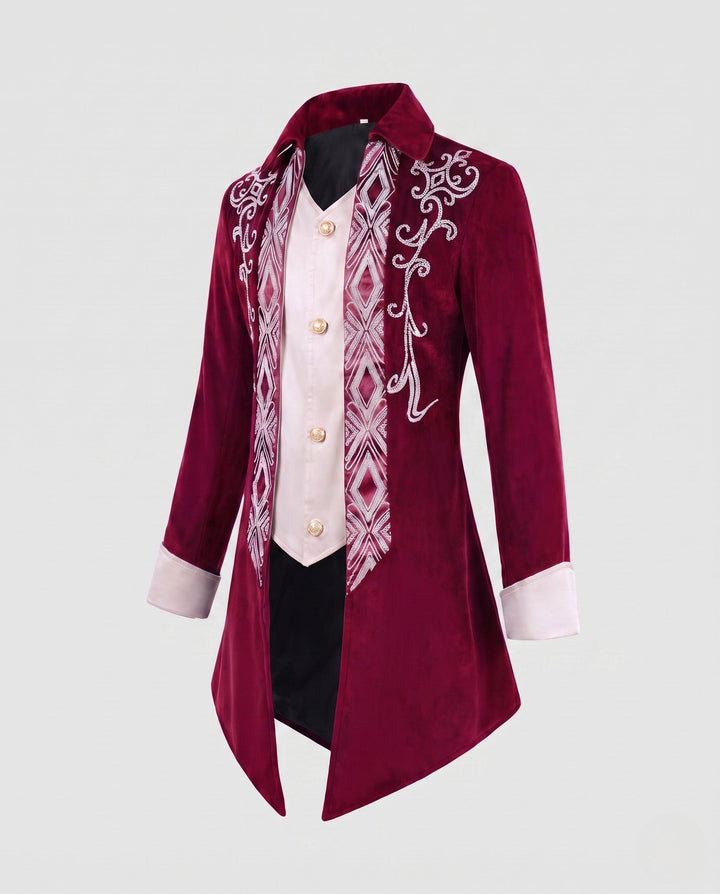 Dam elegant Festive jacka med Intricate broderi och Detailed knappslå