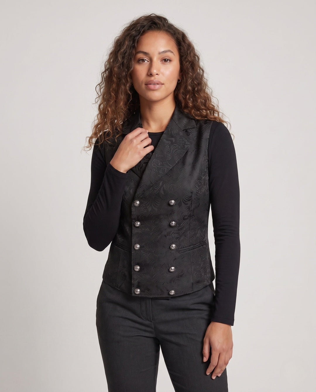 Dam elegant väst med intricate embellishments