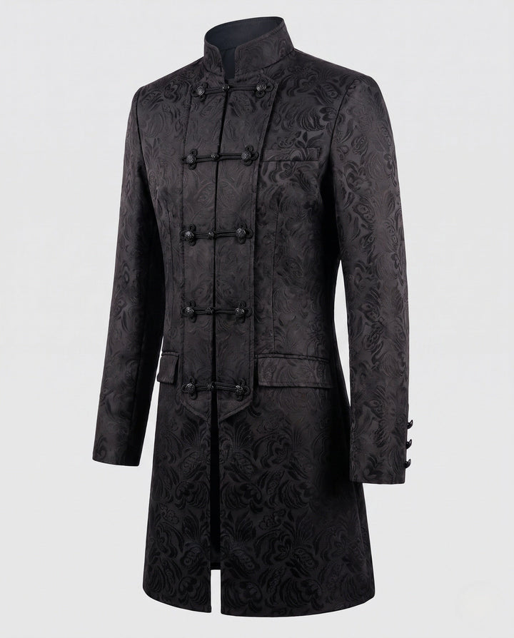 Dam elegant figursydd quiltad kappa med elaborate mönster
