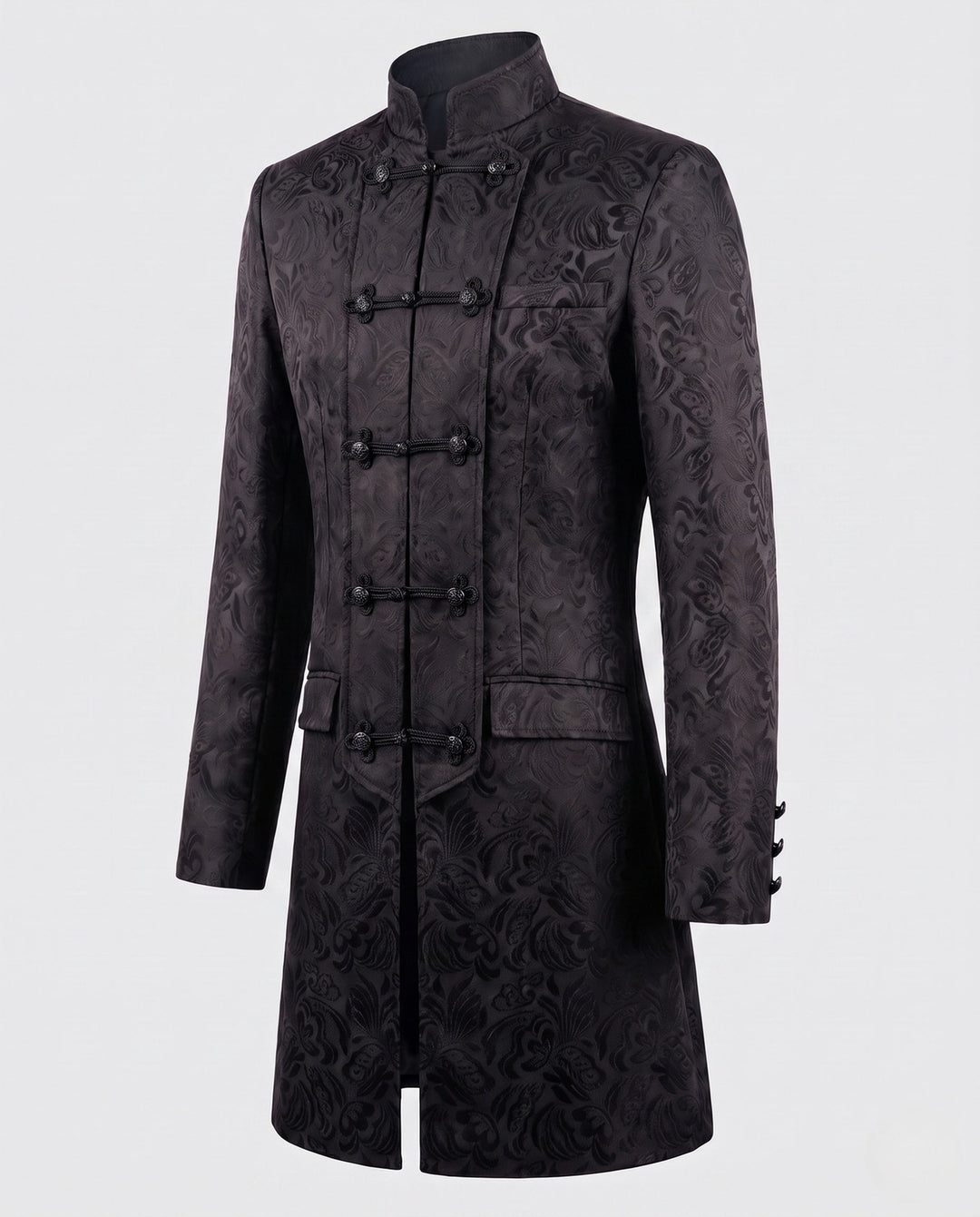 Dam elegant figursydd quiltad kappa med elaborate mönster