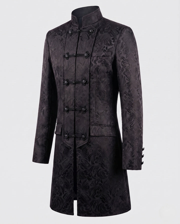 Dam elegant figursydd quiltad kappa med elaborate mönster