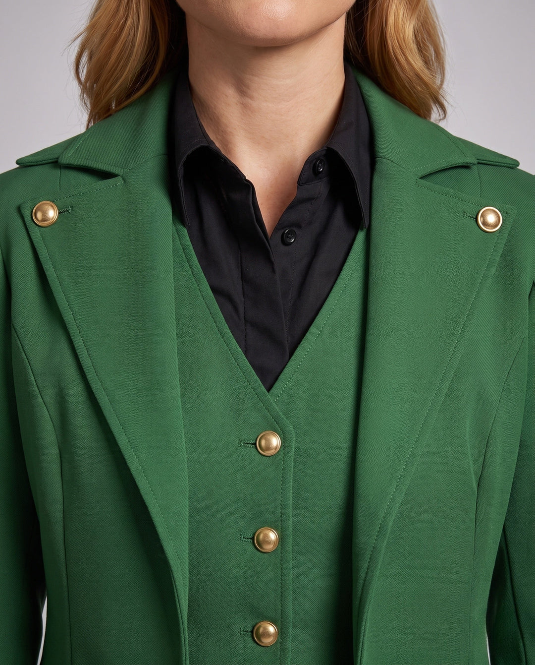 Dam Vintage-Stil Costume Jacka med Asymmetrical Fåll
