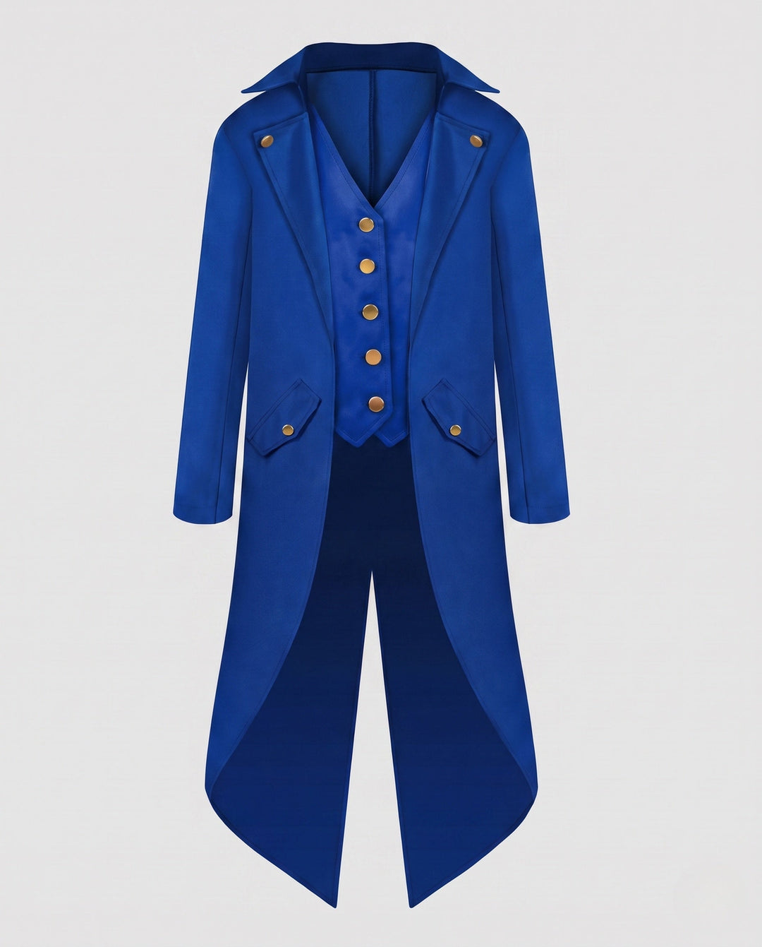 Dam Vintage-Stil Costume Jacka med Asymmetrical Fåll