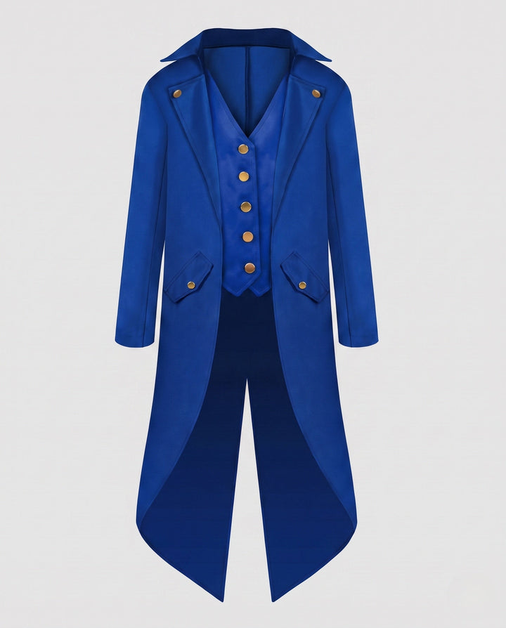 Dam Vintage-Stil Costume Jacka med Asymmetrical Fåll