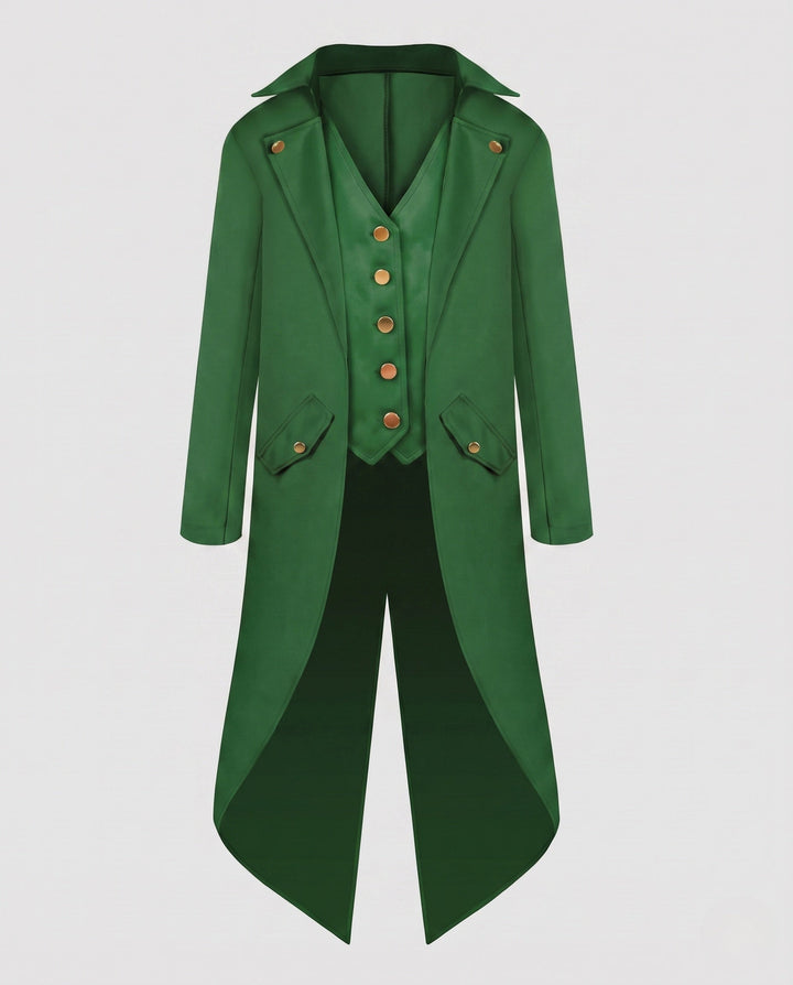 Dam Vintage-Stil Costume Jacka med Asymmetrical Fåll