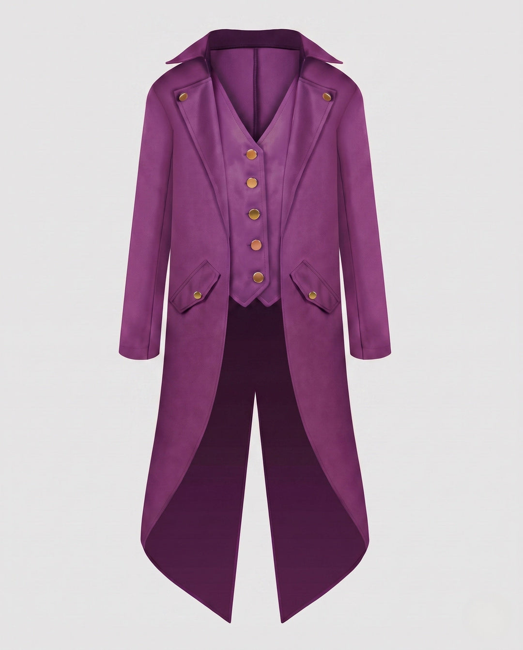Dam Vintage-Stil Costume Jacka med Asymmetrical Fåll