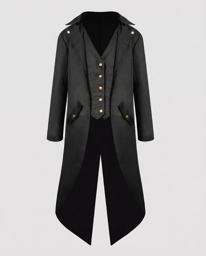 Dam Vintage-Stil Costume Jacka med Asymmetrical Fåll