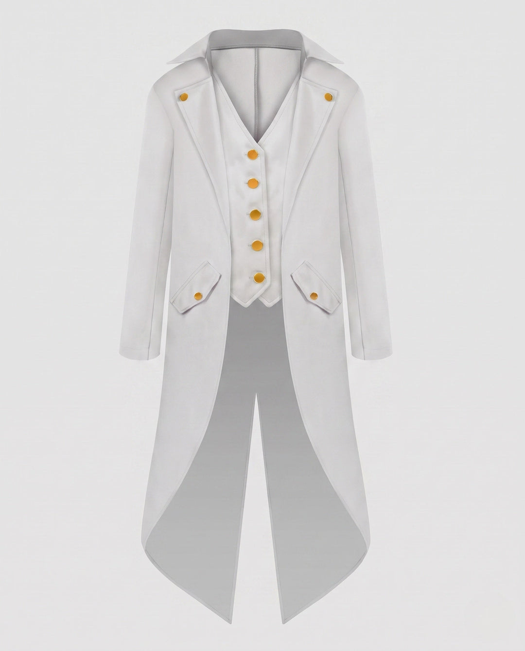Dam Vintage-Stil Costume Jacka med Asymmetrical Fåll