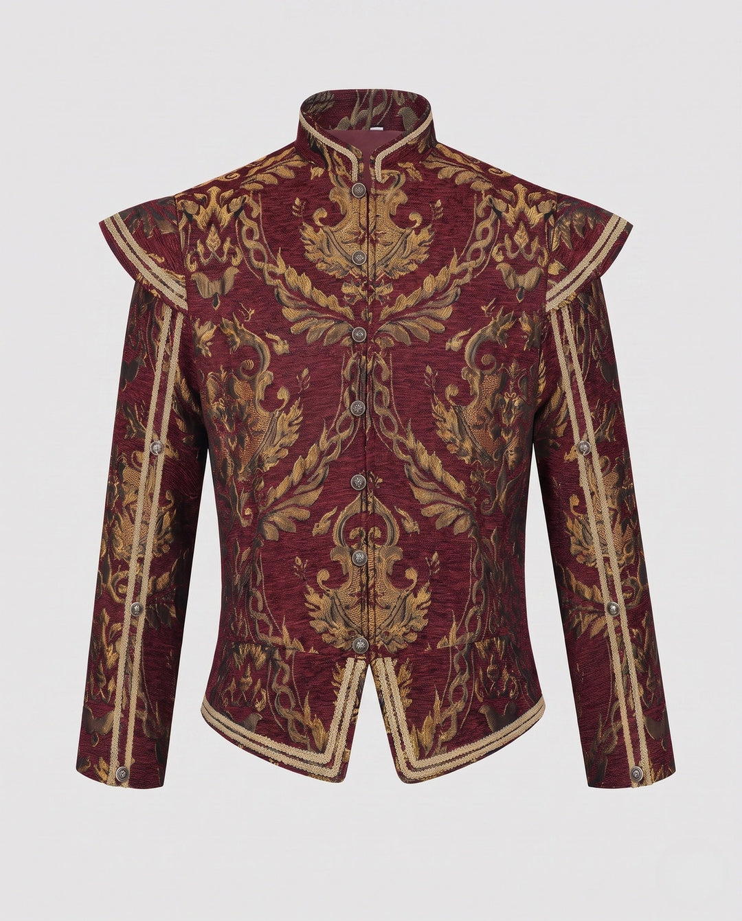 Dam Luxurious Jacquard jacka med Intricate broderi