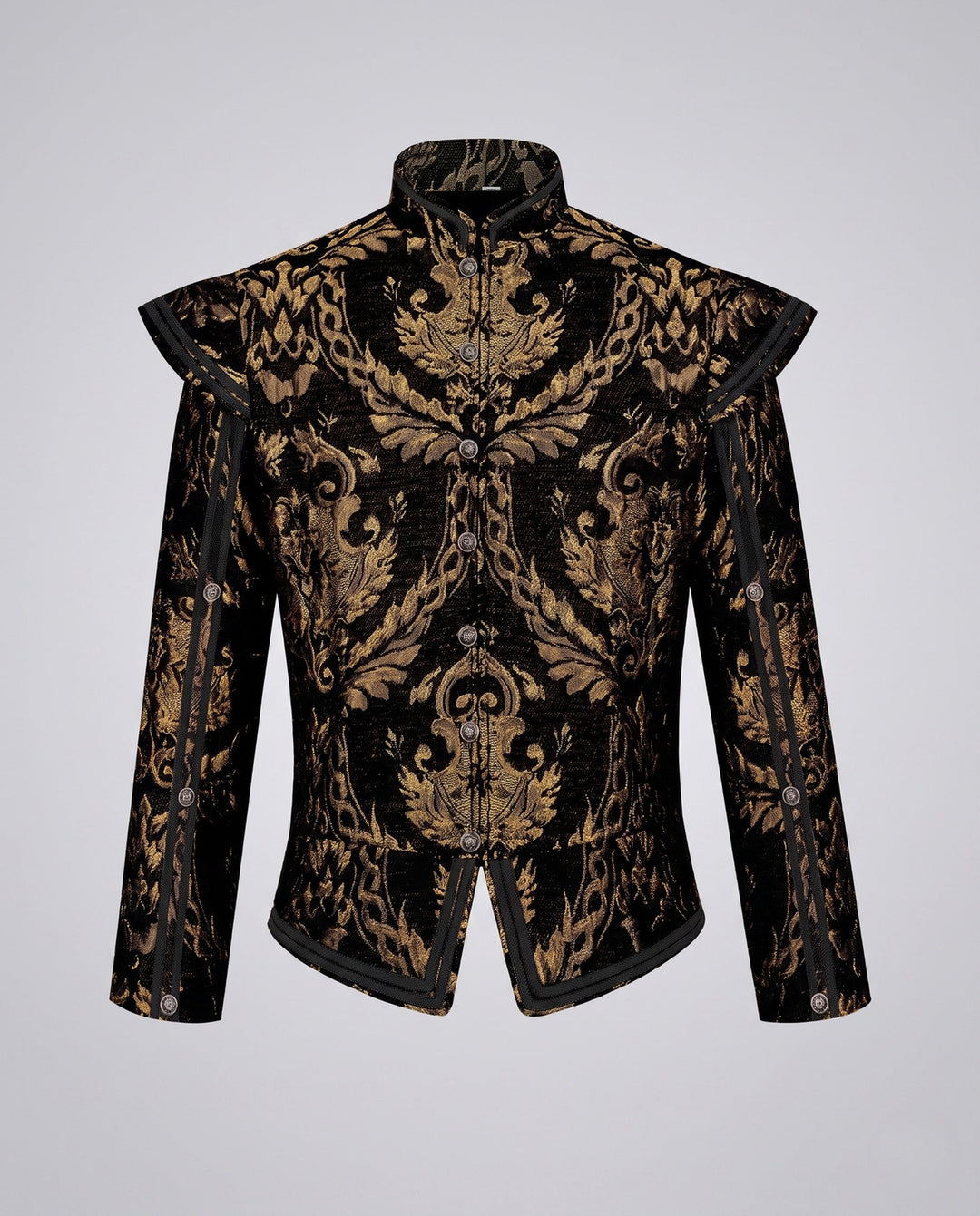 Dam Luxurious Jacquard jacka med Intricate broderi