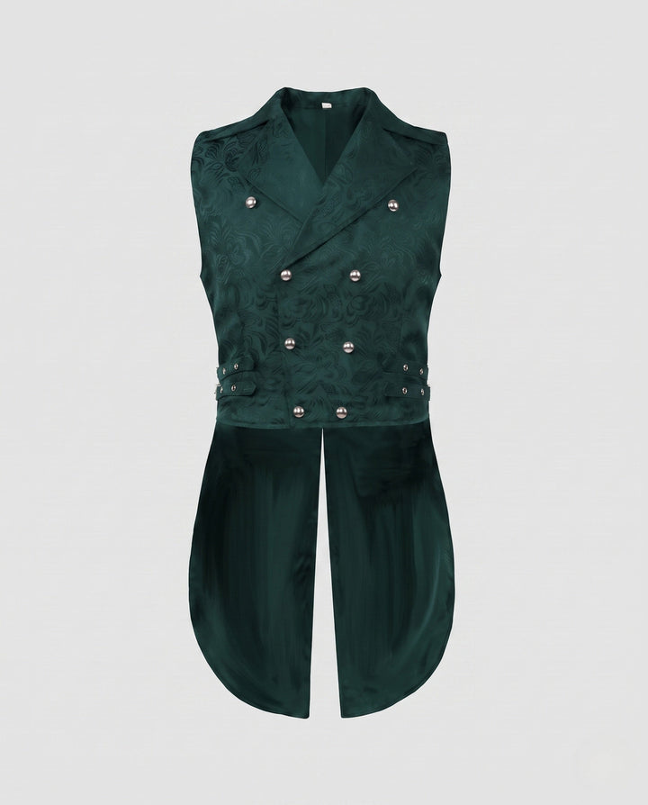 Dam stilren, elegant väst med luxurious embellishments och asymmetric skärning