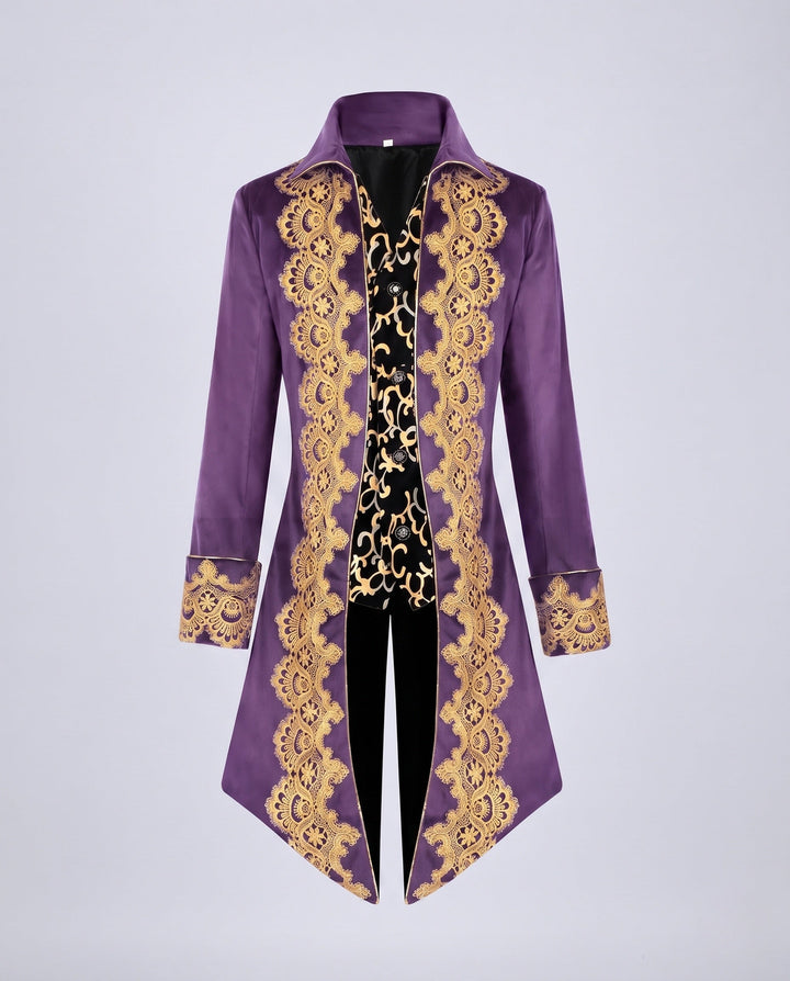 Dam elegant Gala jacka med intricate Gold mönster