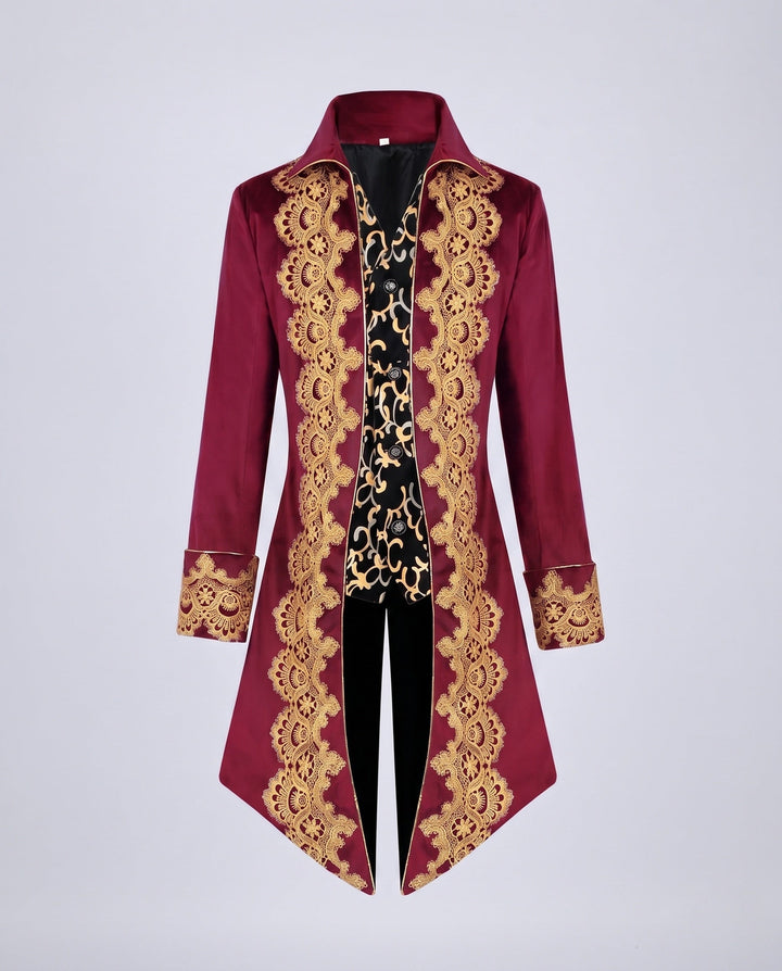 Dam elegant Gala jacka med intricate Gold mönster