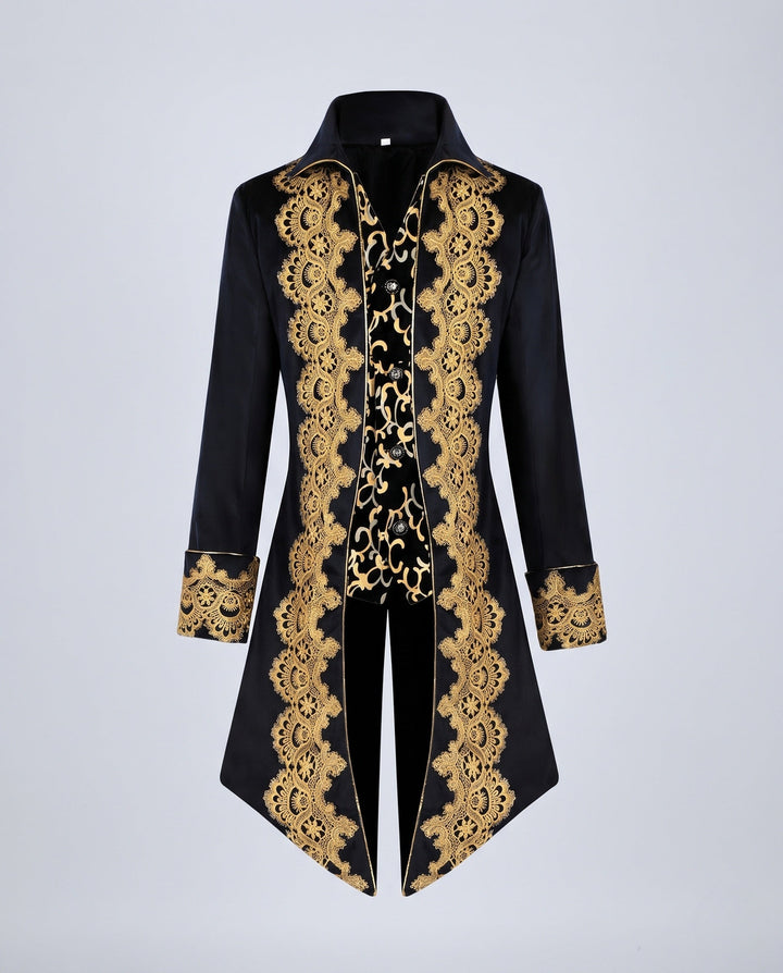 Dam elegant Gala jacka med intricate Gold mönster
