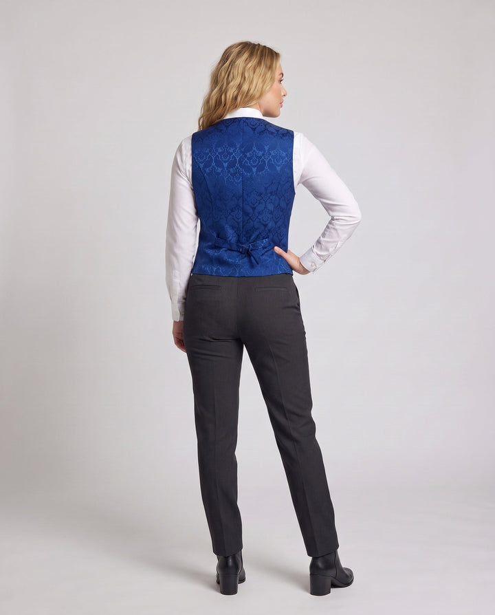 Dam elegant Lace väst med dekorativ knappar