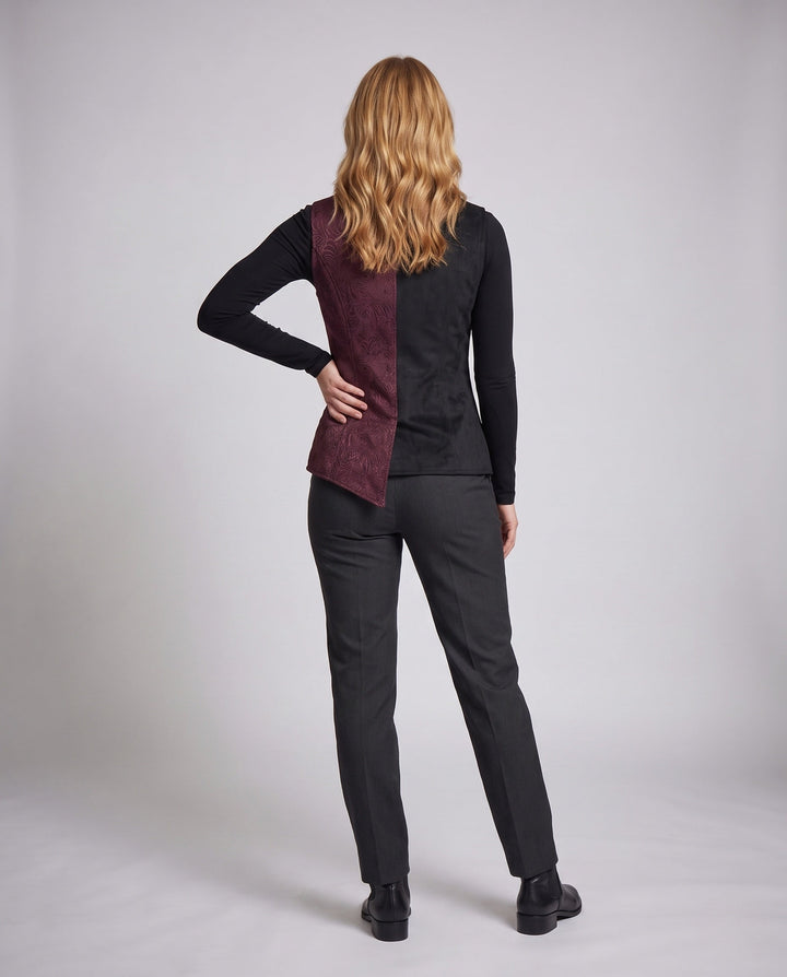 Dam elegant väst med Elaborate broderi