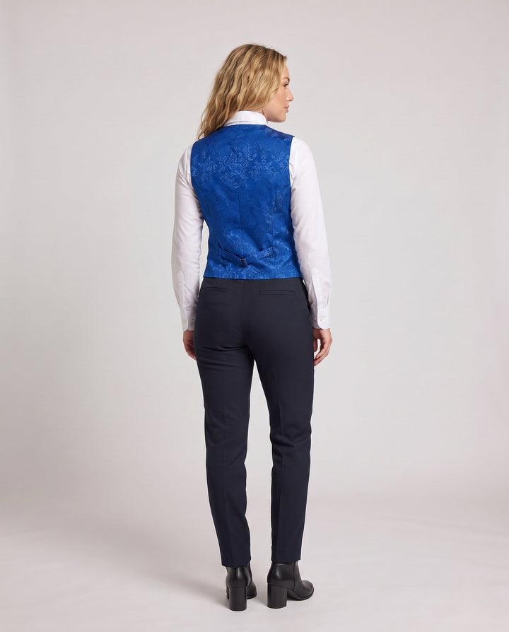 Dam elegant väst med elaborate ruffle detail