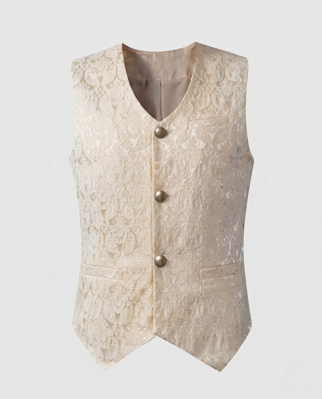 Dam elegant väst med elaborate ruffle detail