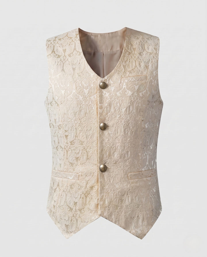 Dam elegant väst med elaborate ruffle detail