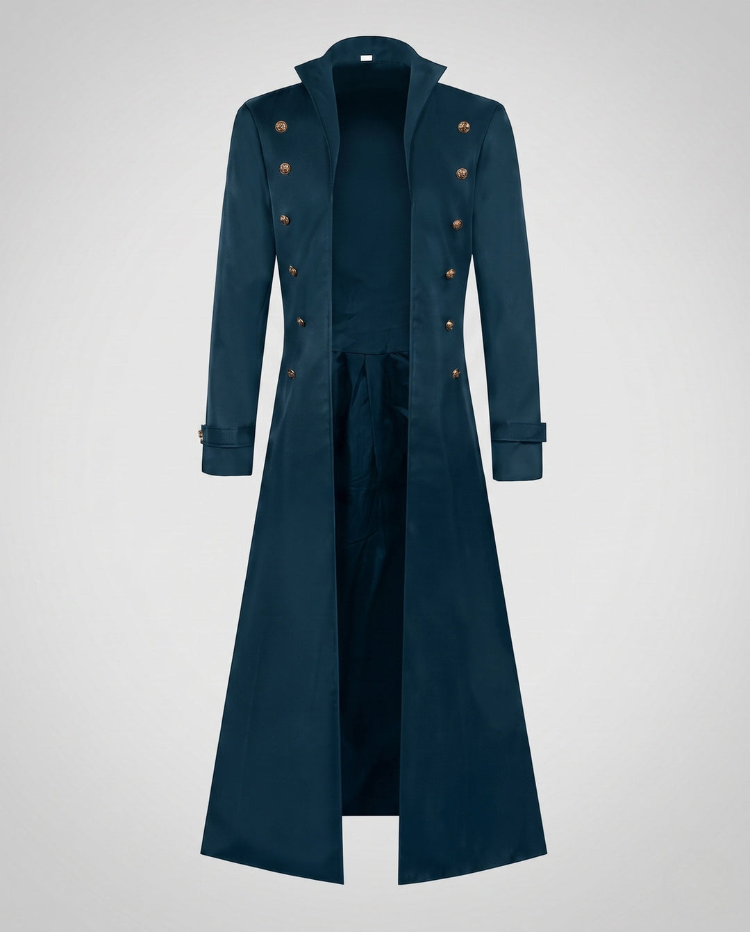 Dam elegant lång vadderad kappa med Elaborate knappar