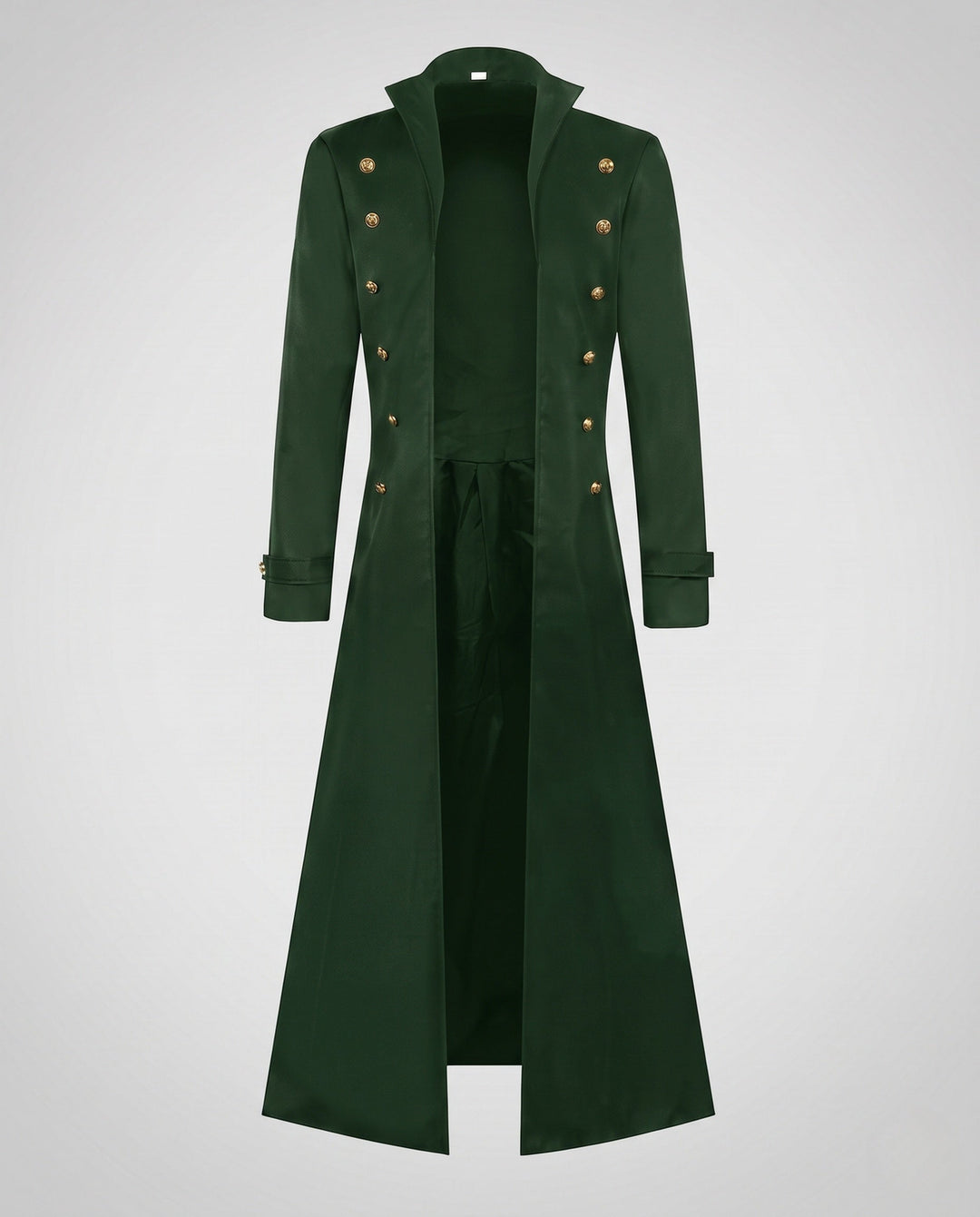Dam elegant lång vadderad kappa med Elaborate knappar