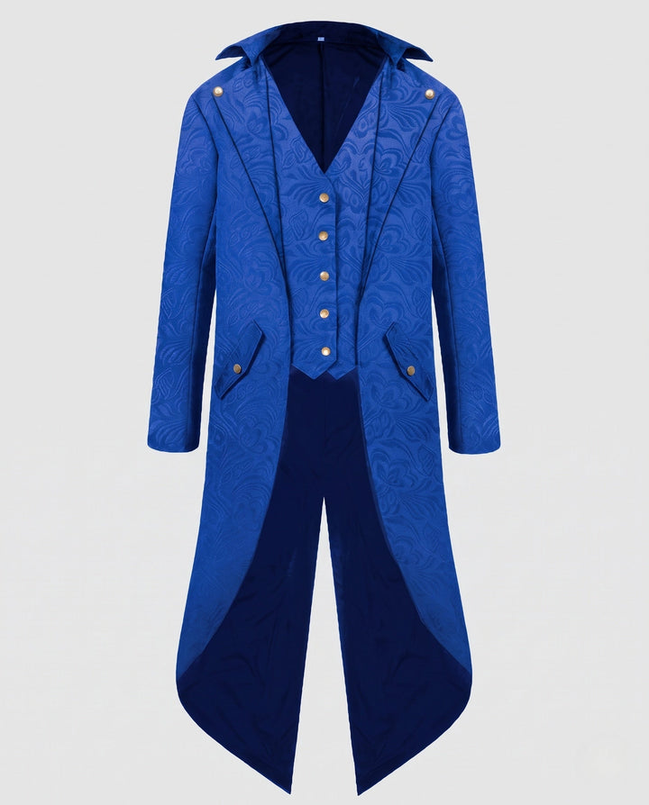 Dam oversize jacka med Artistic mönster och elegant knapp stängning