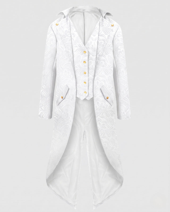 Dam oversize jacka med Artistic mönster och elegant knapp stängning