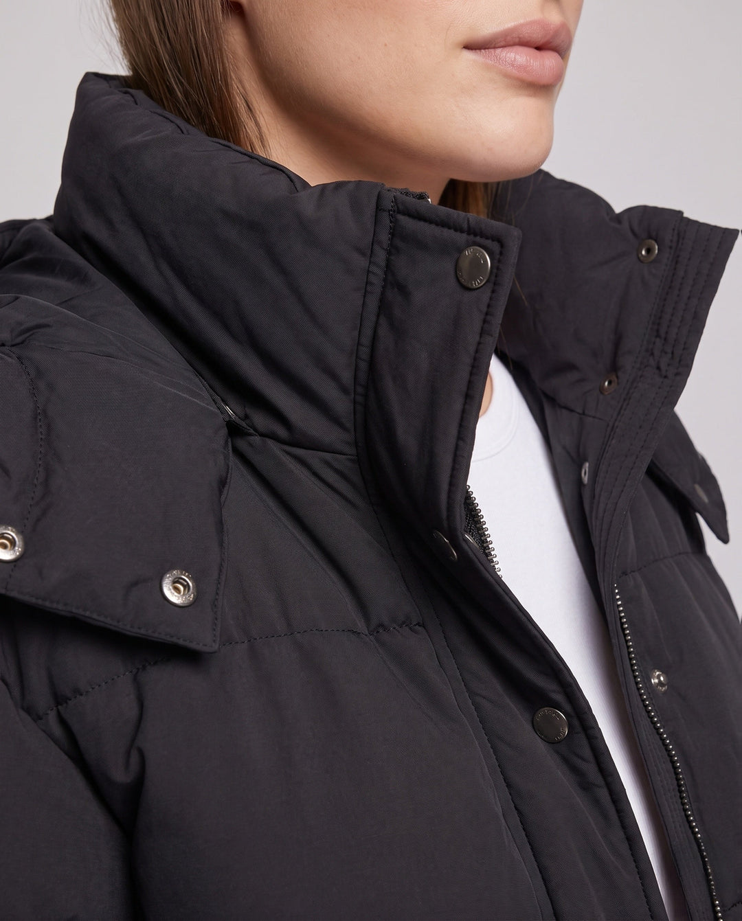Dam Boxig-Vadderad Vardag Puffer med Side Cargo Flaps och Ergonomisk Shoulder Kant