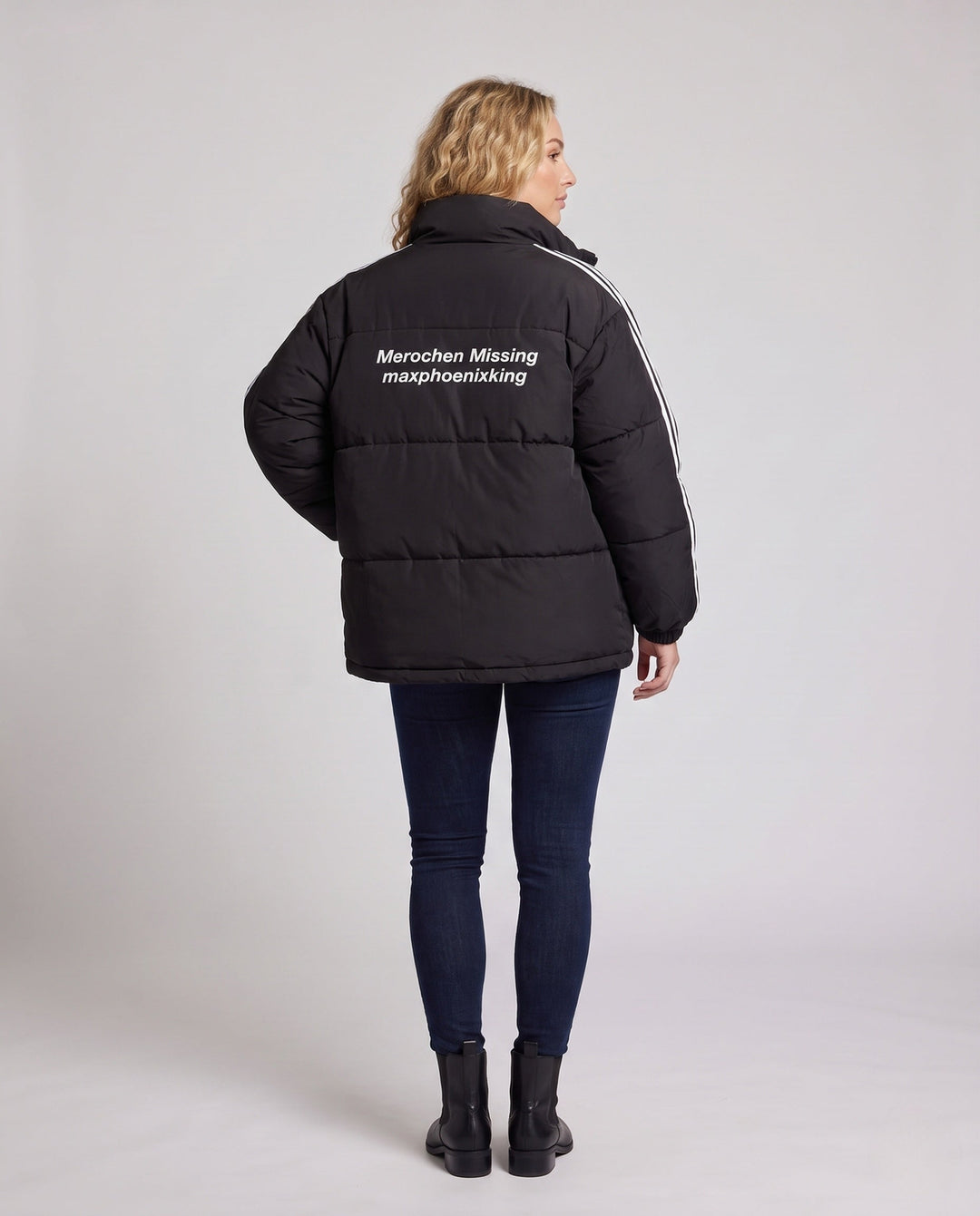 Dam Vadderad Sportig Oversize Vadderad Jacka med Huva Kant, Contrast Rand Ärmar och Vindtät Outer Shell