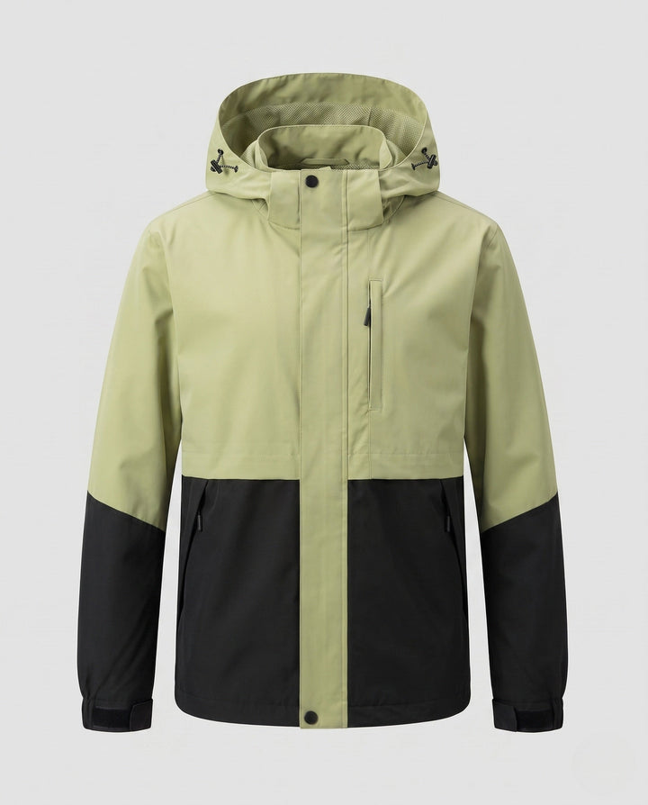 Unisex Two-Tone Softshelljacka med Huva, Vind och Vattenavvisande Outdoor Performance