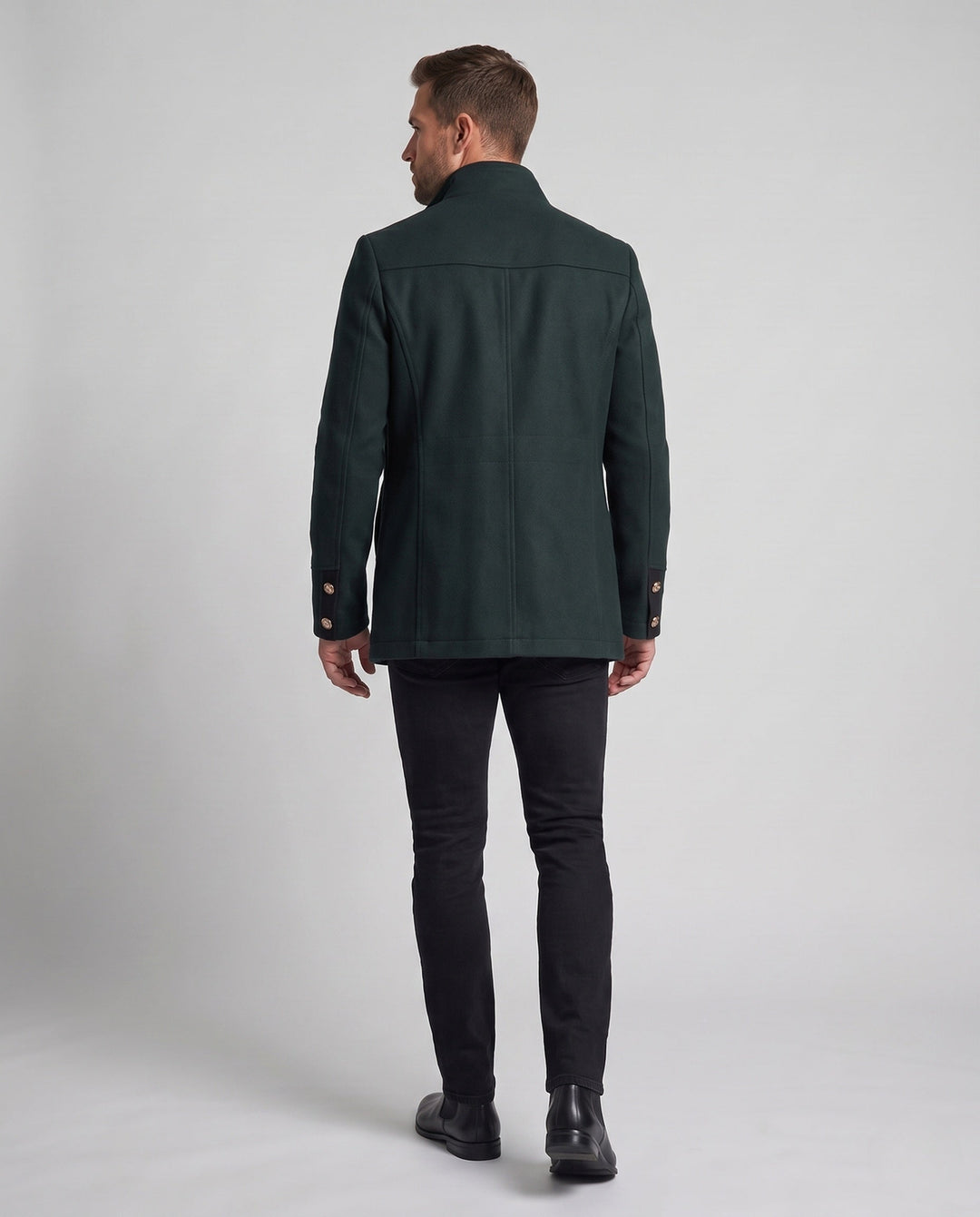 Herr Övergångsjacka i Fieldcoat Stil med Patterned Foder