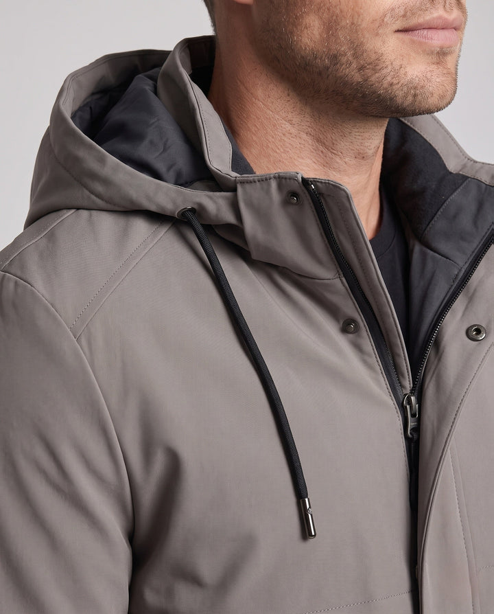 Herr Water-Repellent med Huva Kappa med Termisk Foder och Smooth Inner Foder
