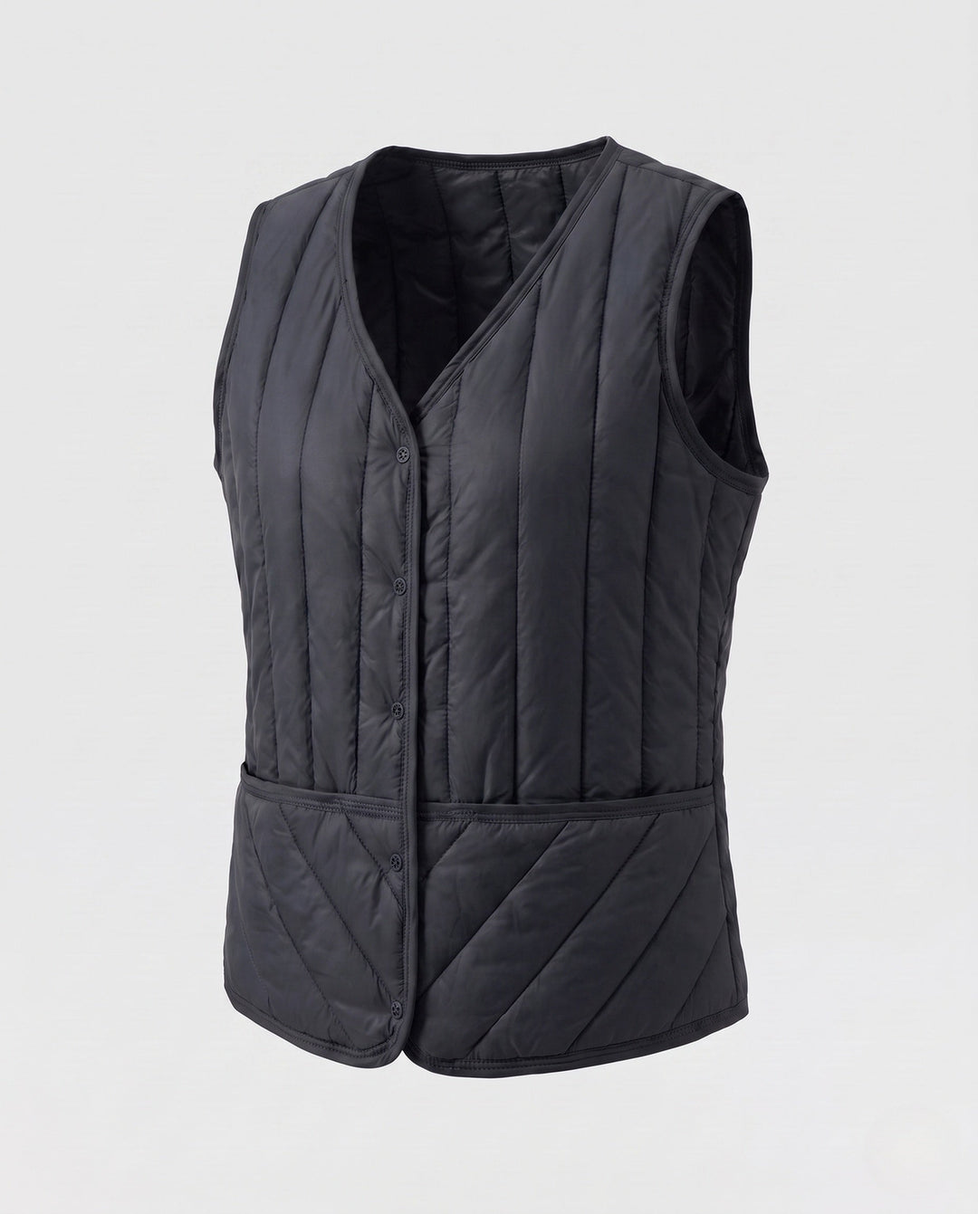 Dam Ultralight Quiltad Väst med Welt Fickor