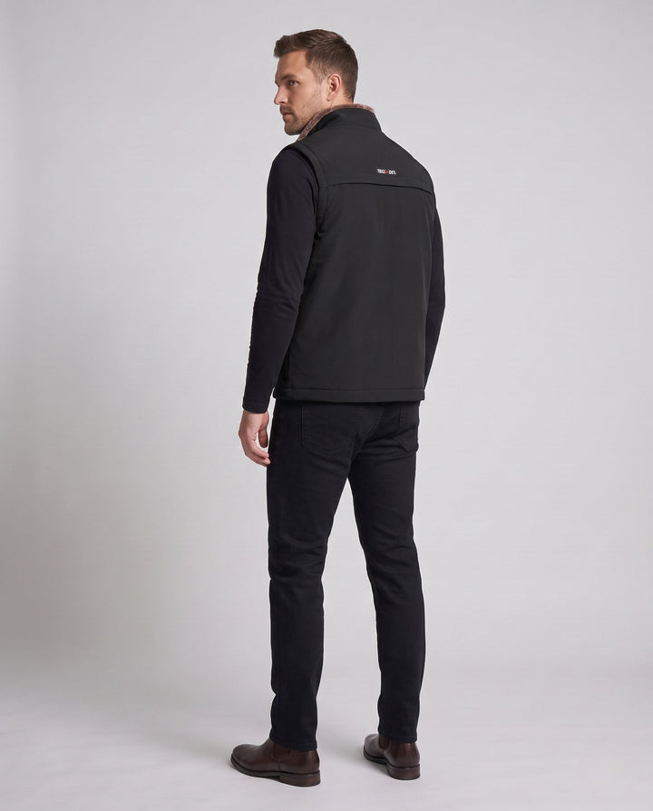 Herr Isolerad Thermo-Fleece Väst med Teddy Innerfoder och Vindtät Exterior