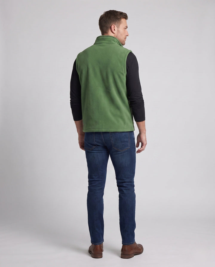 Herr Thermo Fleece Väst med Double-Sided Sherpa Innerfoder och Dragkedja Fickor