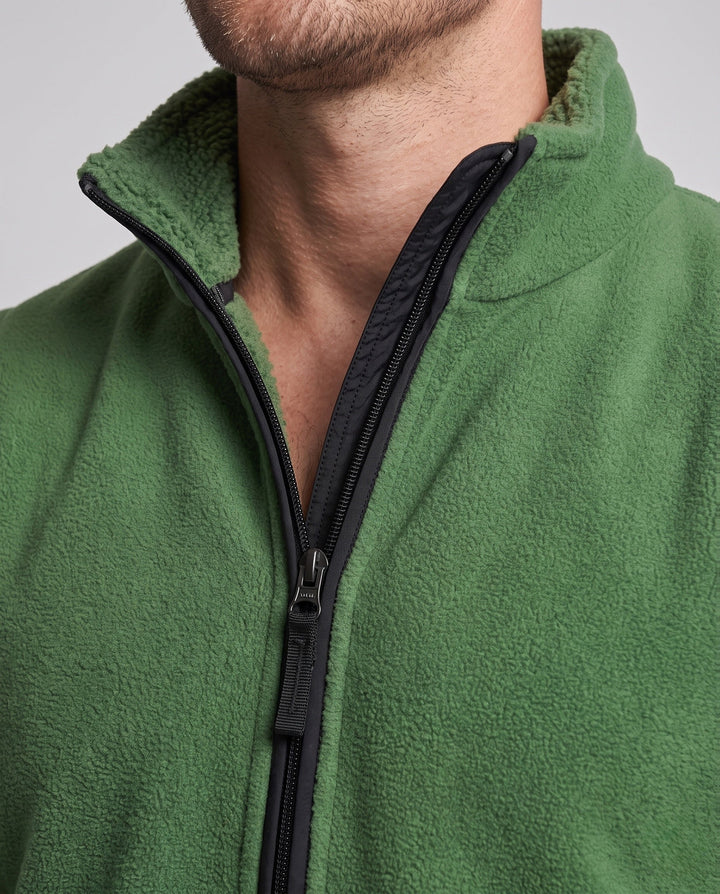 Herr Thermo Fleece Väst med Double-Sided Sherpa Innerfoder och Dragkedja Fickor